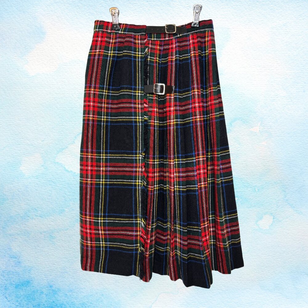 Clanacric Vintage Juniors Traditional Plaid Tartan Kilt Wool Blend